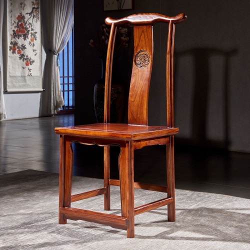 榆木(mù)餐椅新中式實木(mù)靠背餐桌椅子(zǐ)07