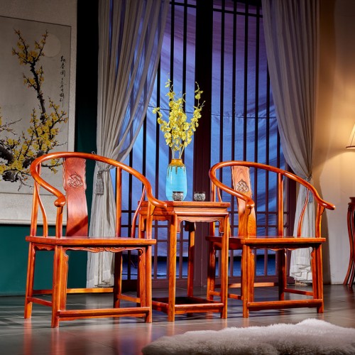 榆木(mù)中式圈椅太師(shī)椅官帽椅三件(jiàn)套 03