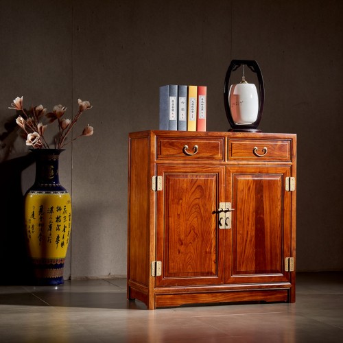 新中式榆木(mù)實木(mù)鞋櫃儲物(wù)櫃進門(mén)玄關櫃14